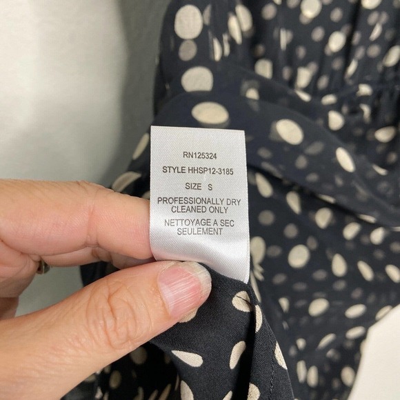 Haute Hippie Polka Dot One Shoulder Drawstring Ruffle Dress - Picture 10 of 11